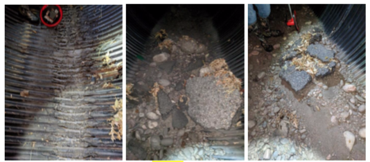 Calibre Engineering photos of Sheridan/Englewood pipeline from sinkhole