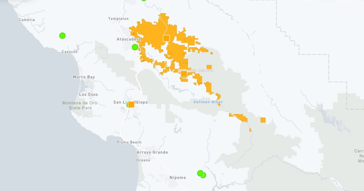 UPDATE: Hundreds of PG&E customers experiencing power outages in SLO County