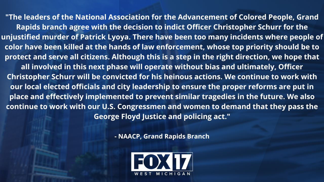 NAACP, GR on Lyoya Investigation