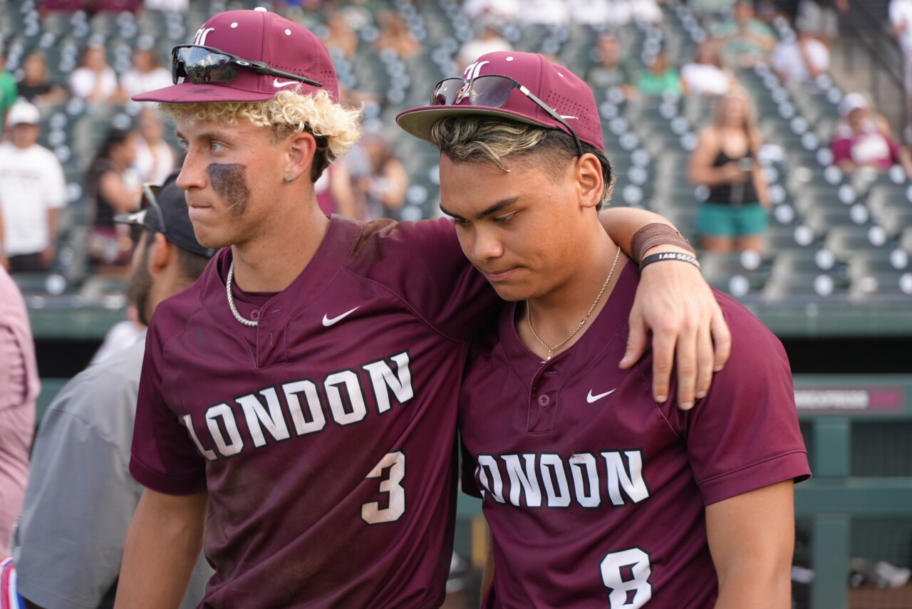 London's Aiden Salinas with senior Christian Olivares
