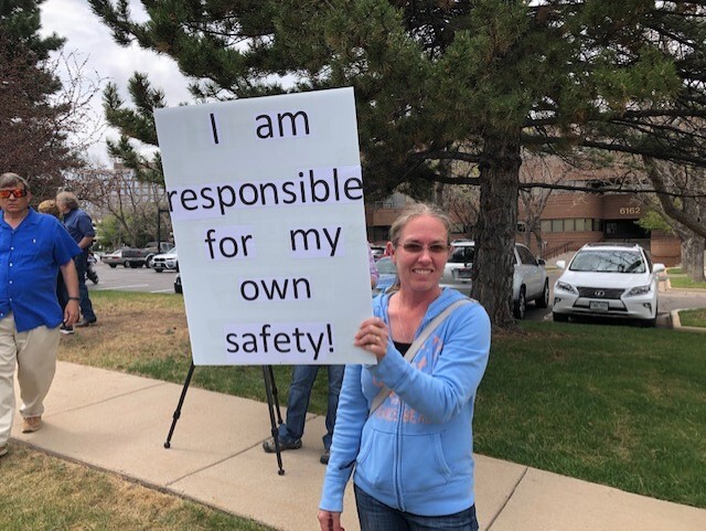 Protester responsible for own safety