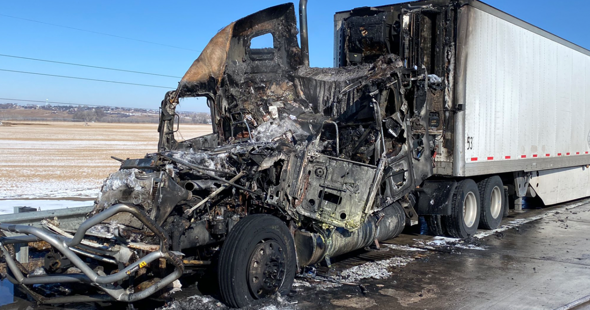 Fiery hit-and-run crash involving semi-tractor trailer closes WB I-76