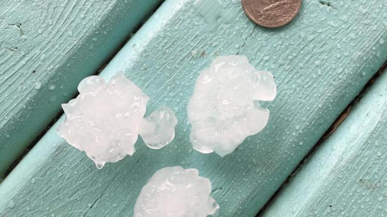 PHOTOS: Quarter-sized hail from April 26 storm