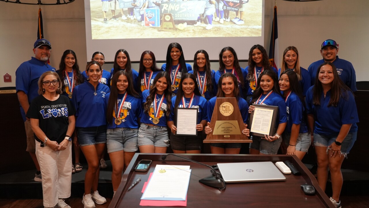 Kingsville proclaims June 3, 2026 as Santa Gertrudis Academy Softball Team day