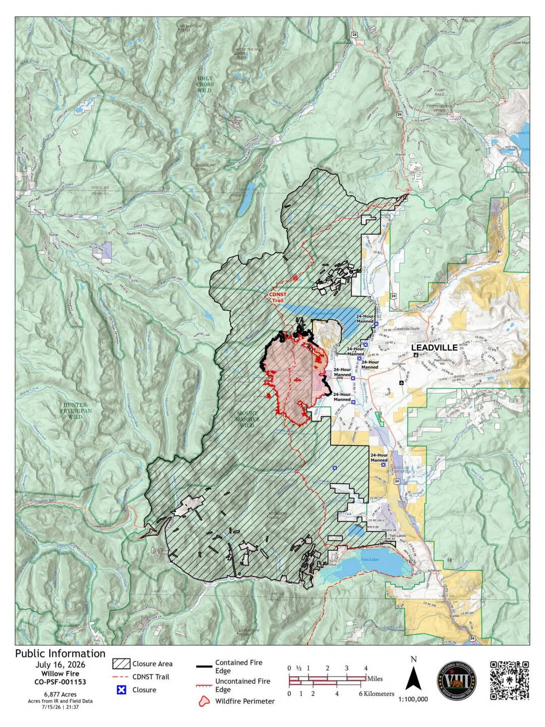 Willow Fire July 16 2026 map