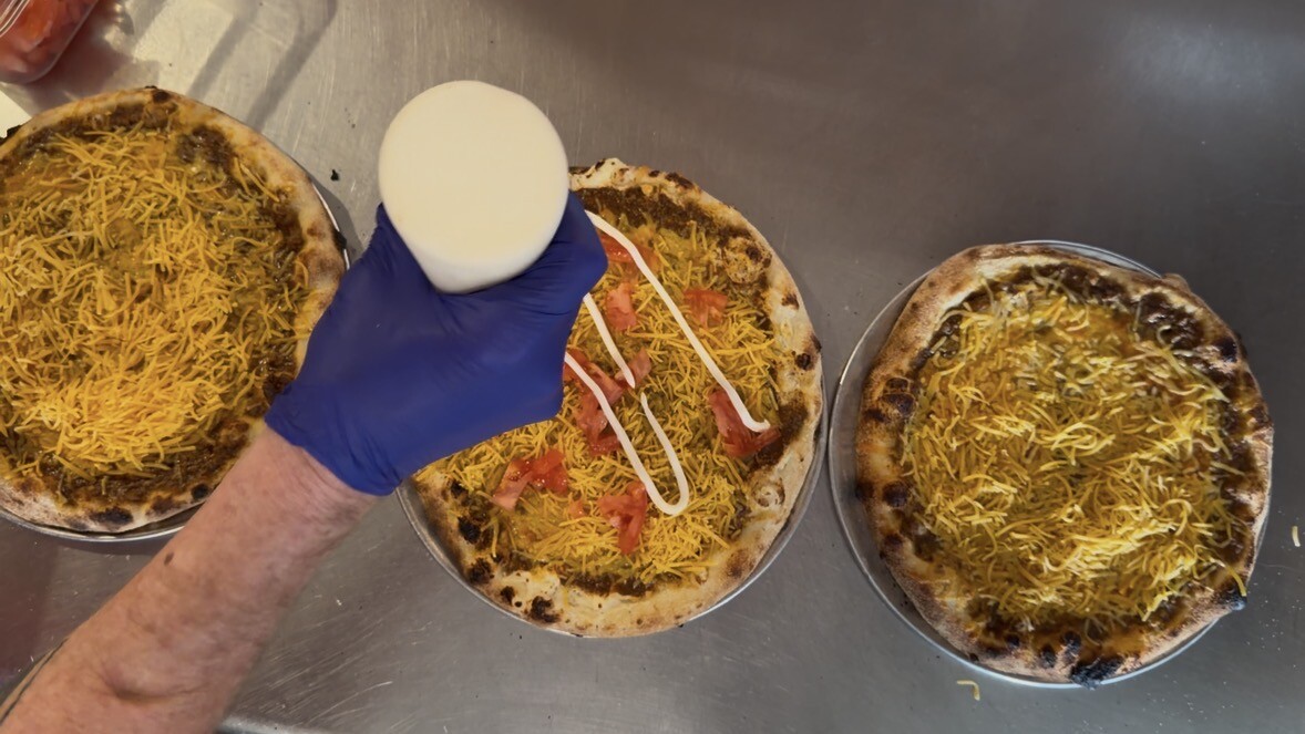 Strong's Chili themed pizzas