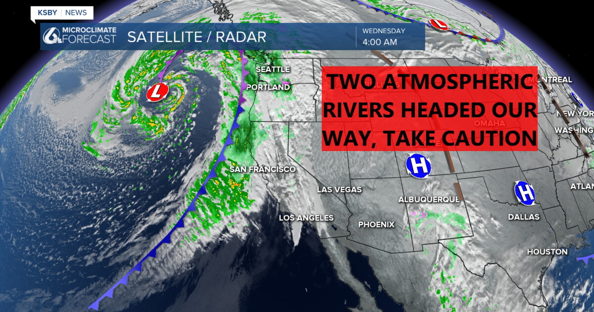 The first of two atmospheric rivers is nearly here, inches of rain expected - Vimarsana News