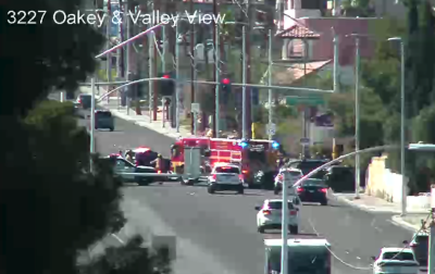 All westbound lanes closed on Oakey Blvd. at Arville St. after crash, RTC says