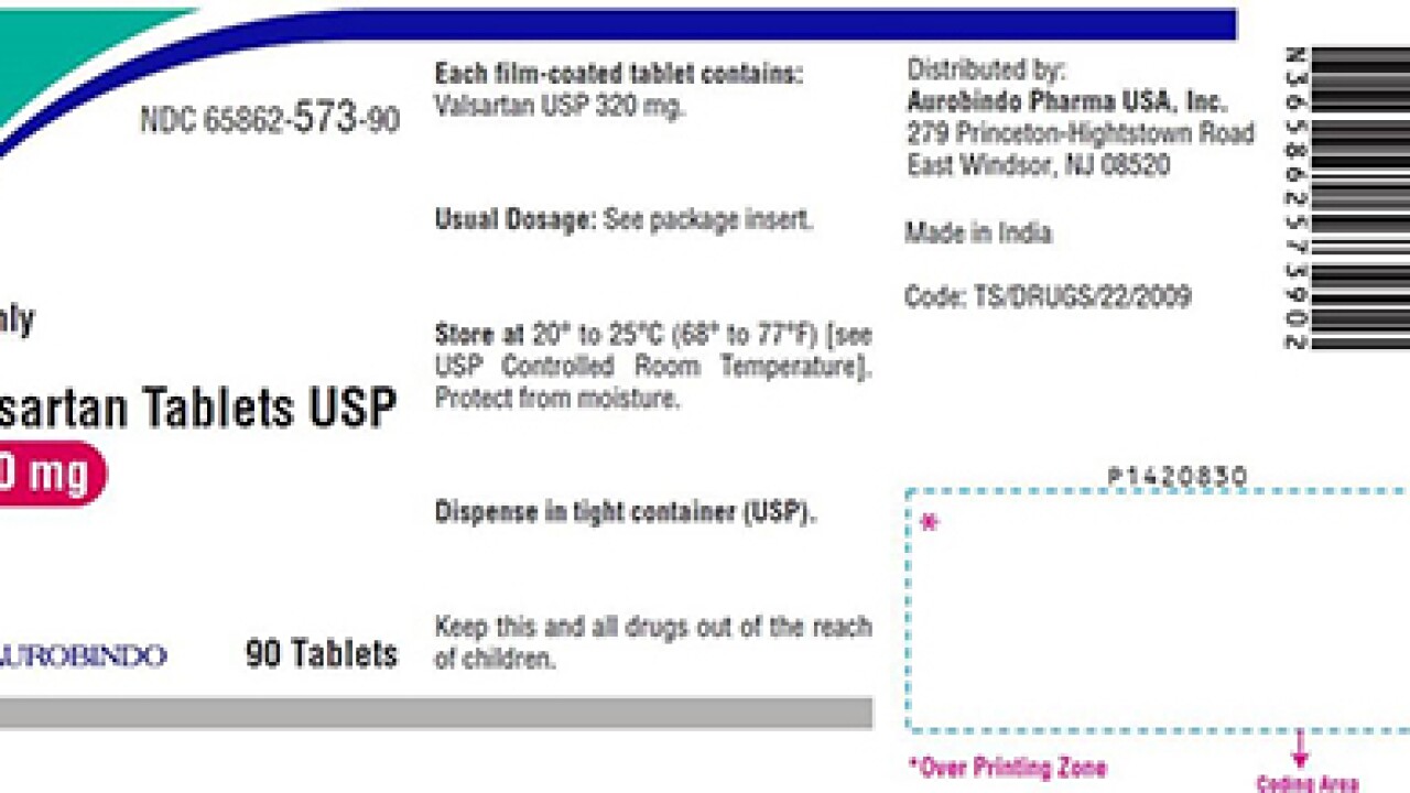 new year new blood pressure medication recall drug tablets