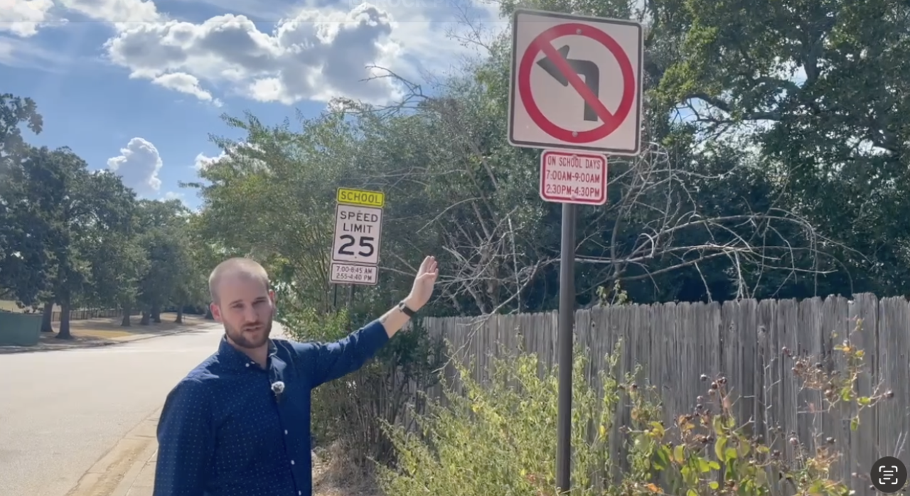 Drivers ignore no-left-turn signs at College Station elementary school, raising safety concerns