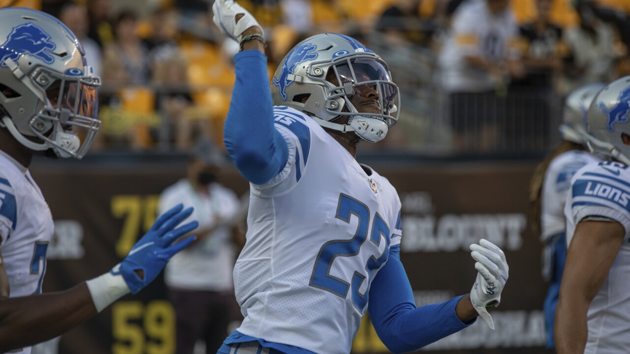 Jeff Okudah Lions Steelers Football