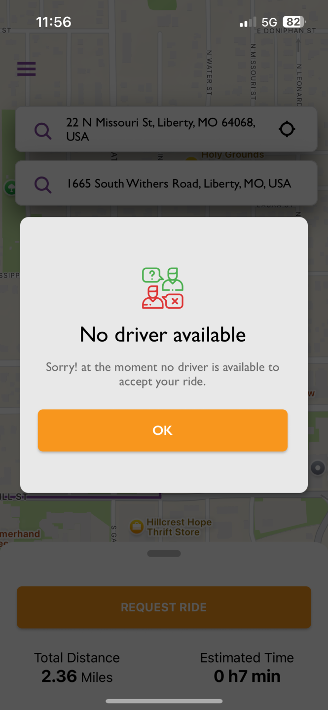 No driver available 