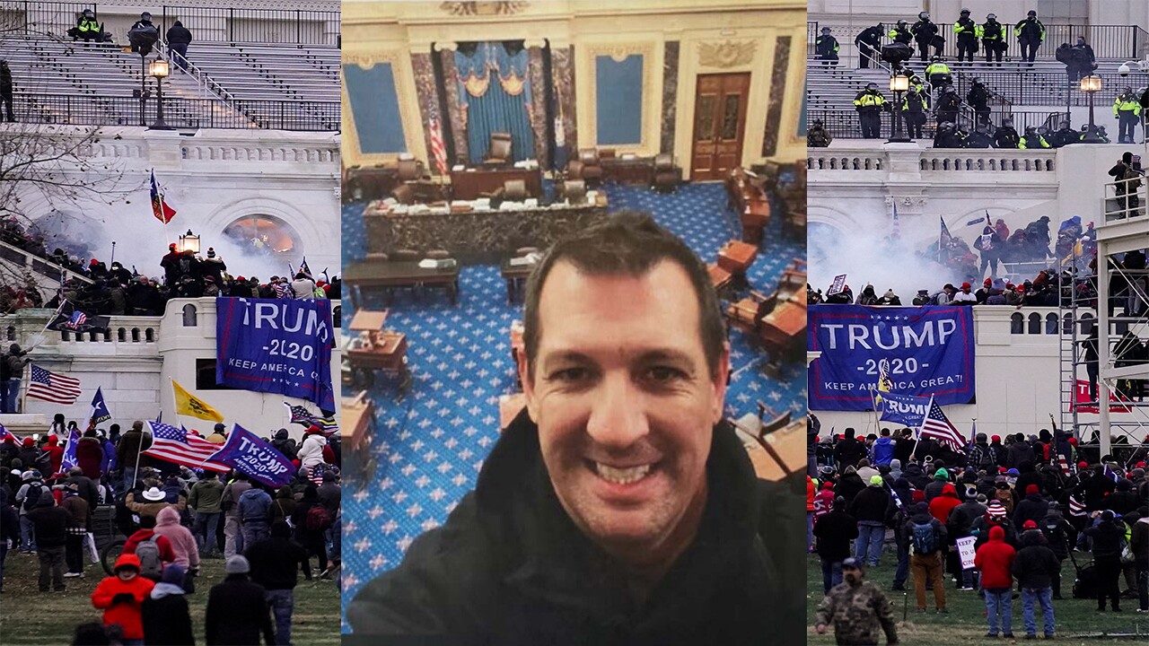 Tony Mariotto "selfie" Capitol riot background