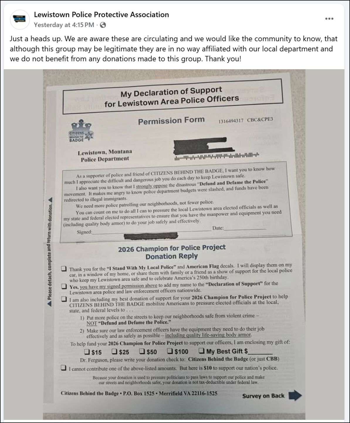 Lewistown Police Protective Association