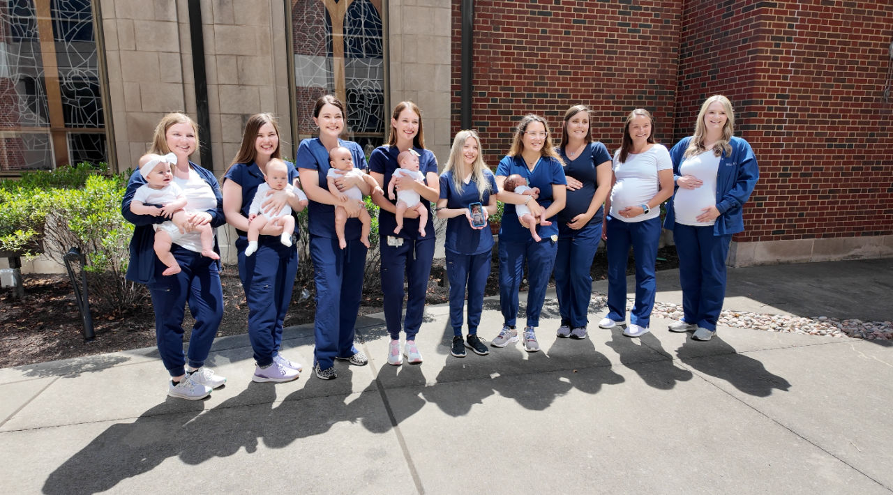 Plaza NICU nurses with babies