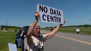 Data center protestor