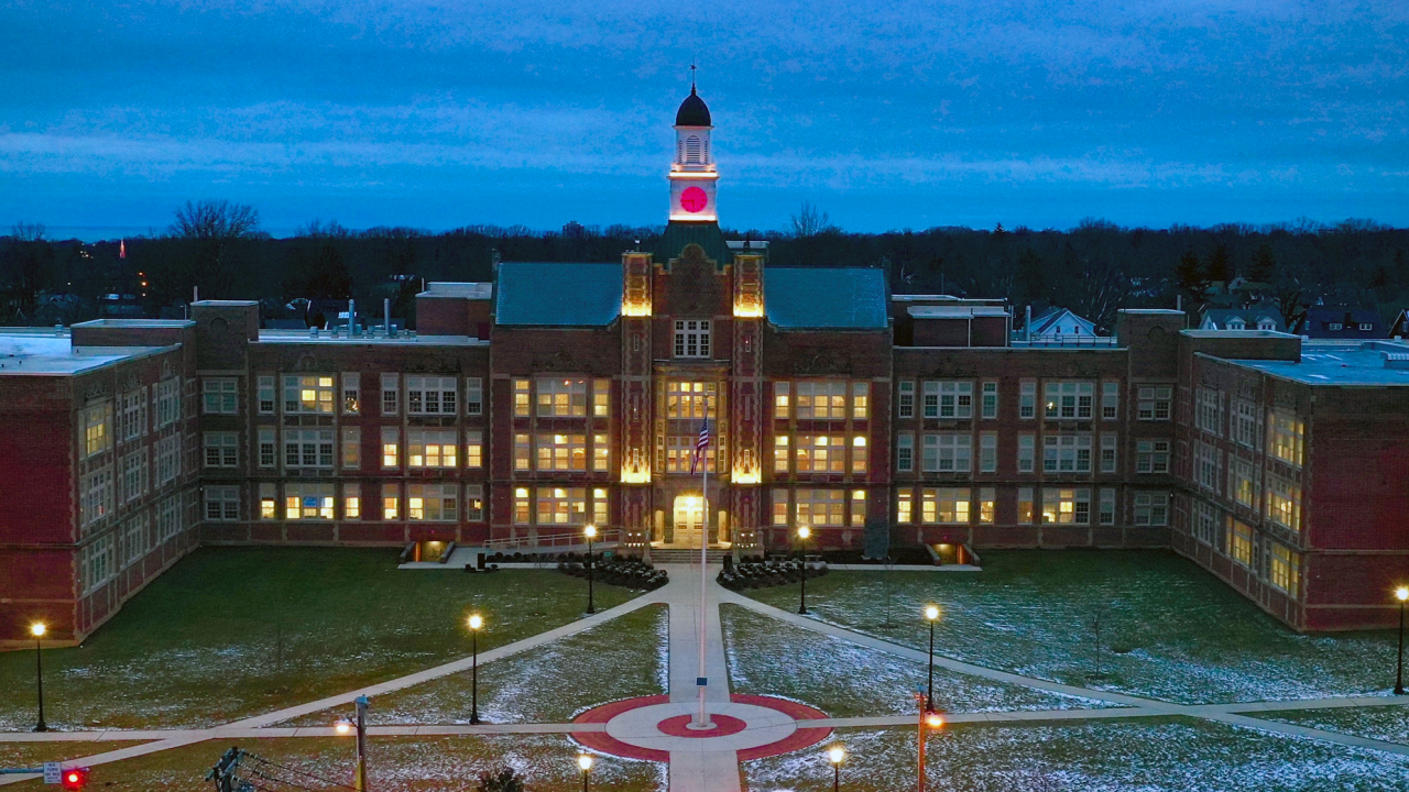 Cleveland Heights Lights Up Red To Support Native Travis Kelce In Super Bowl Liv