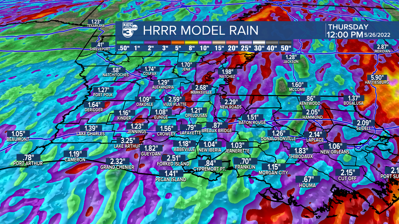 Extended HRRR Accumulation Acadiana.png