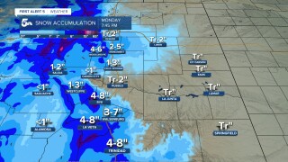 Latest snow forecast totals for southern Colorado