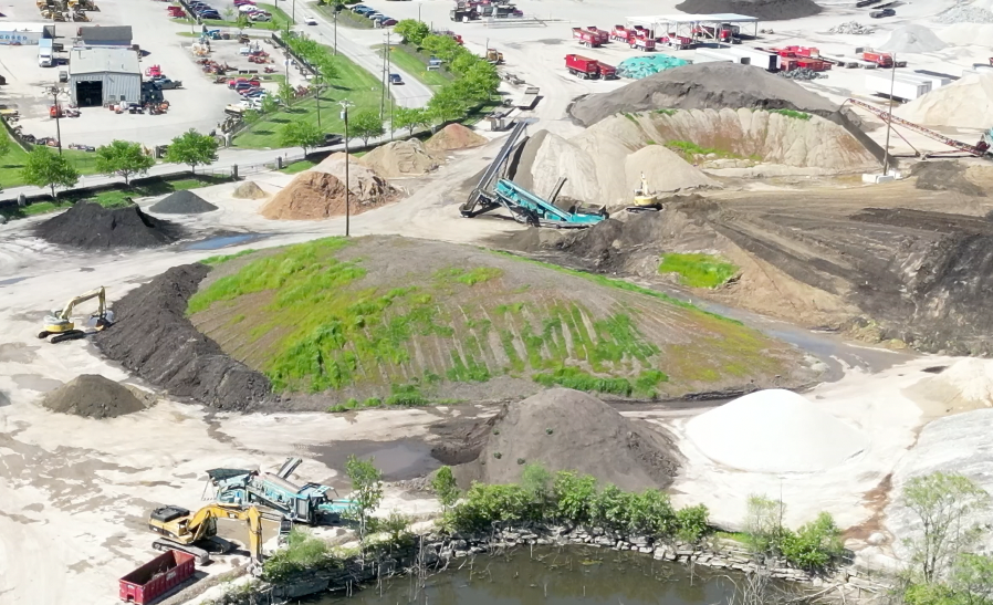 Evans Landscaping facility on Round Bottom Road near Newtown.