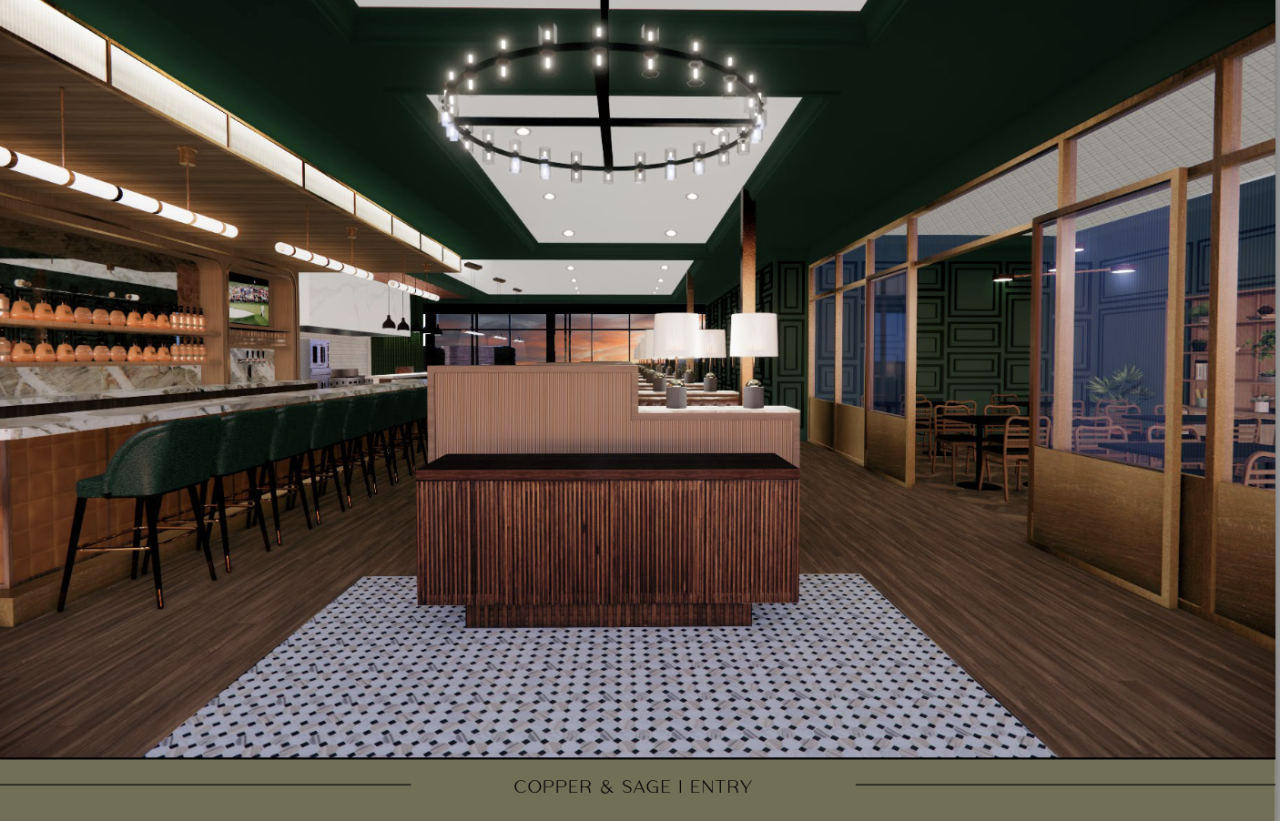 Here’s a rendering of the inside of the Copper & Sage Goodyear location.