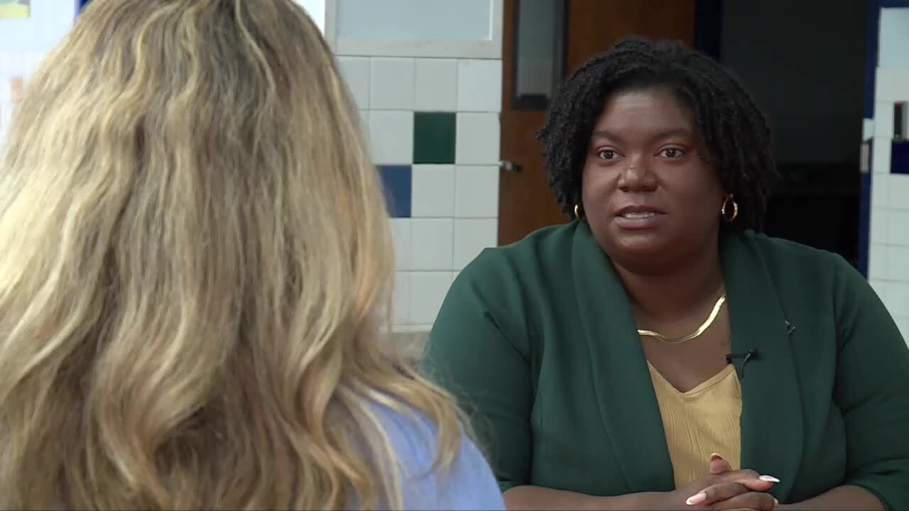 Tory Dunnan speaks with Candace Burrs, executive director of Florence De George Boys & Girls Club, Aug. 10, 2023