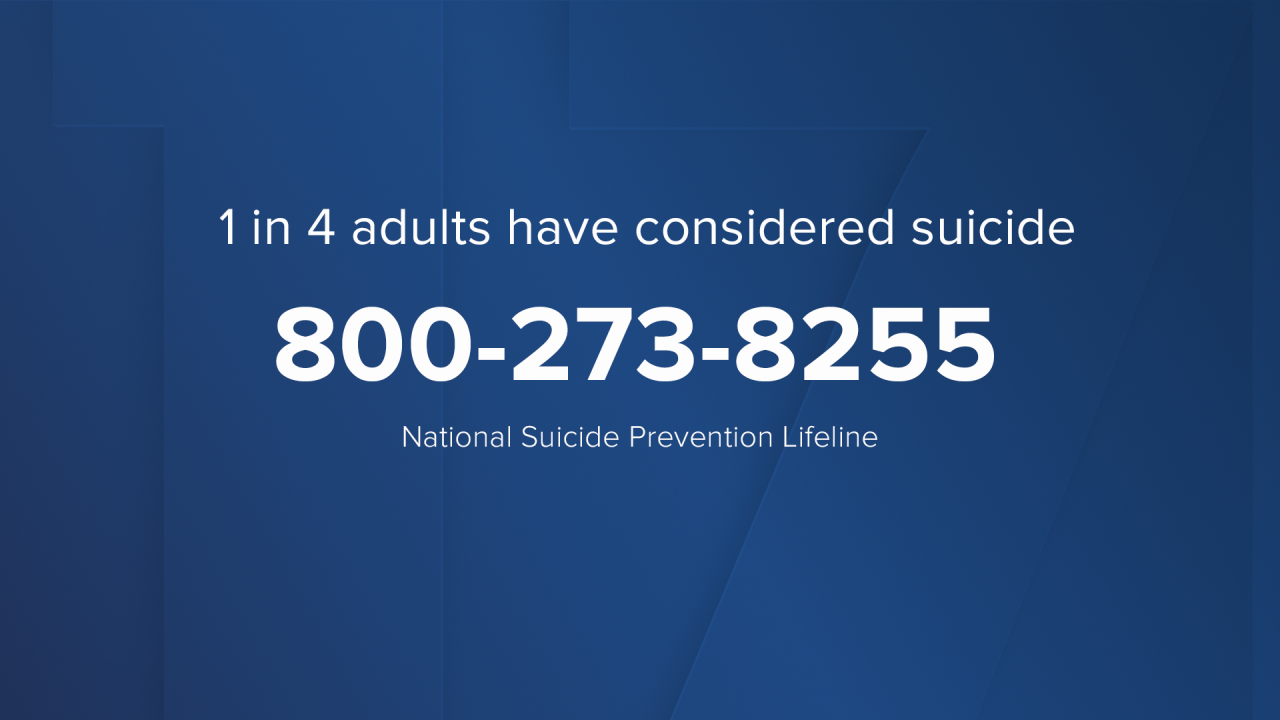 1 in 4 adults have considered suicide