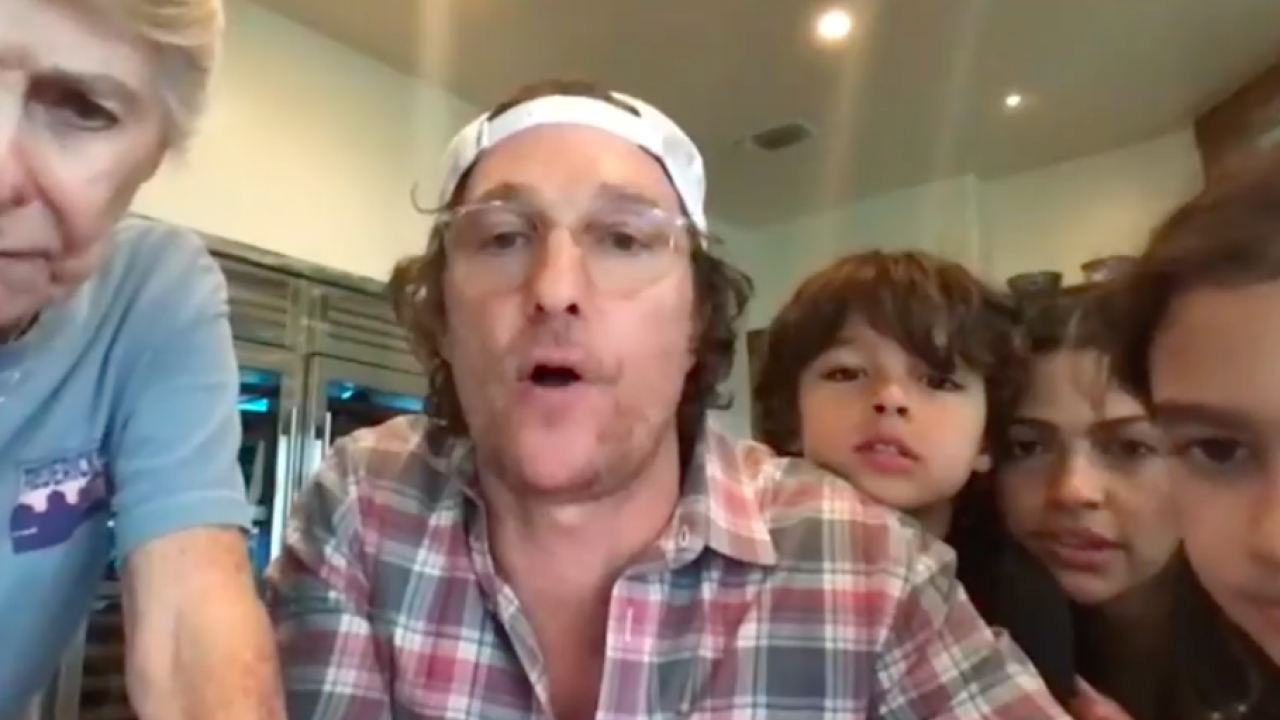 Actor Matthew McConaughey plays virtual bingo with residents at Austin senior facility