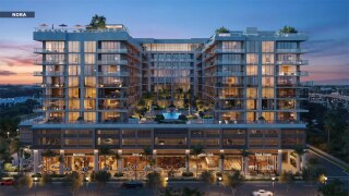 An artist rendering of condominiums under construction at West Palm Beach's Nora District.