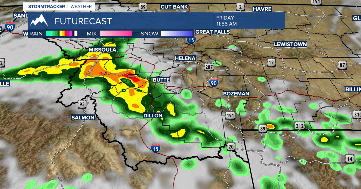 Showers and thunderstorms over SW Montana for the 4th
