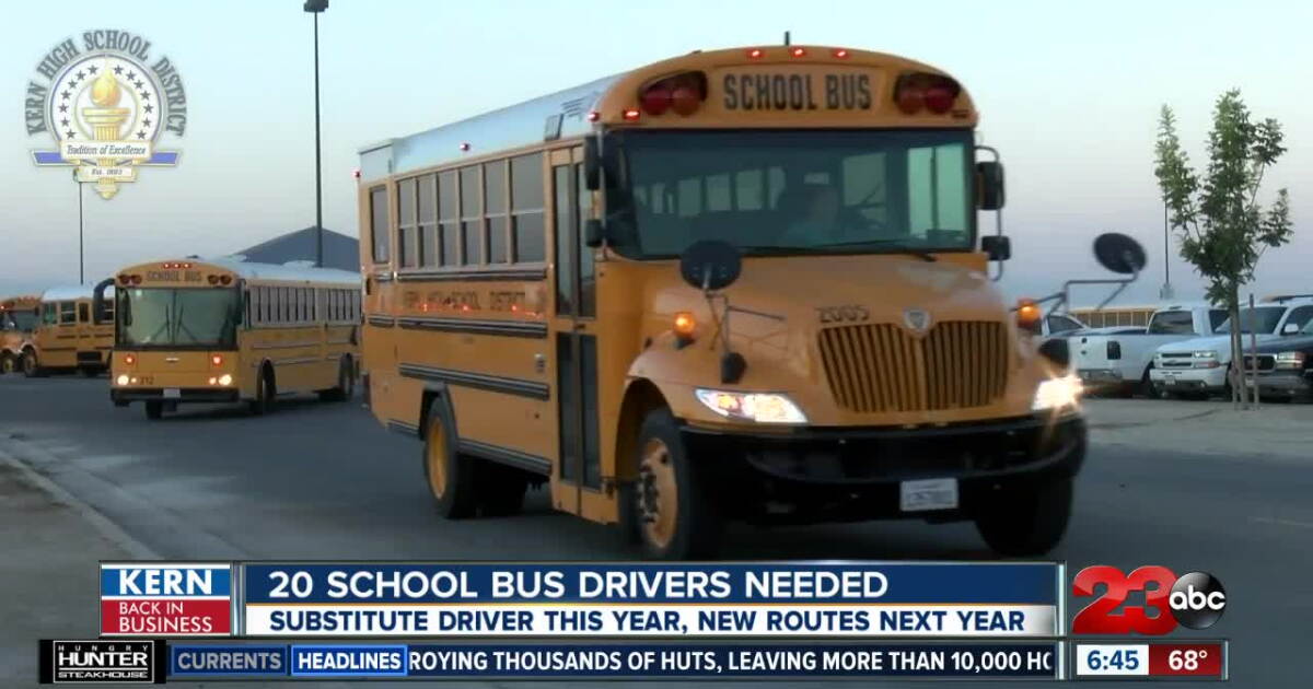 Kcsos Bus Driver KHSD looking for 20 new school bus drivers