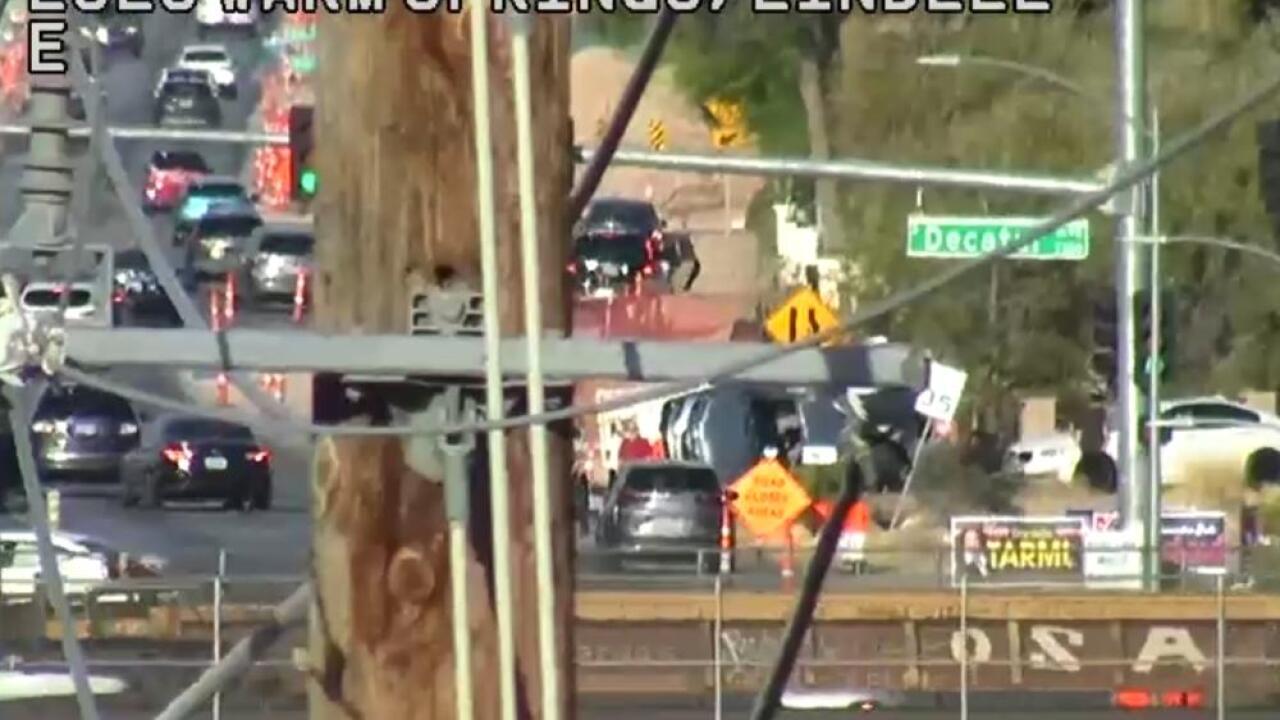 Rollover crash at Warm Springs and Decatur