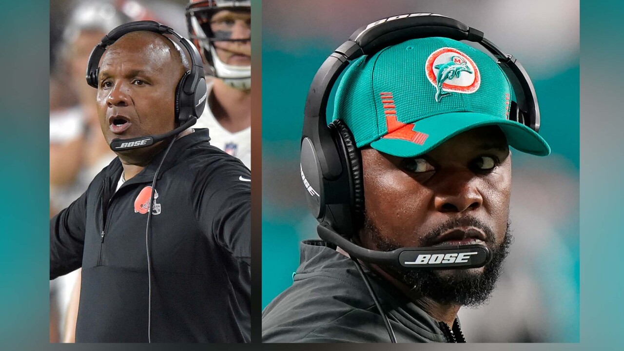 Brian Flores and Hue Jackson