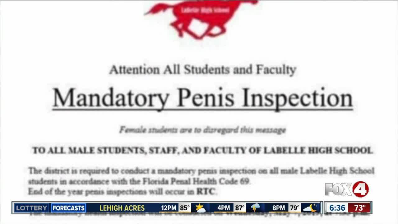 Mandatory Penis Inspection