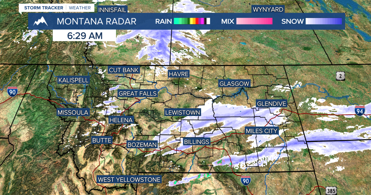 Cold front brings snow to central Montana Thursday morning
