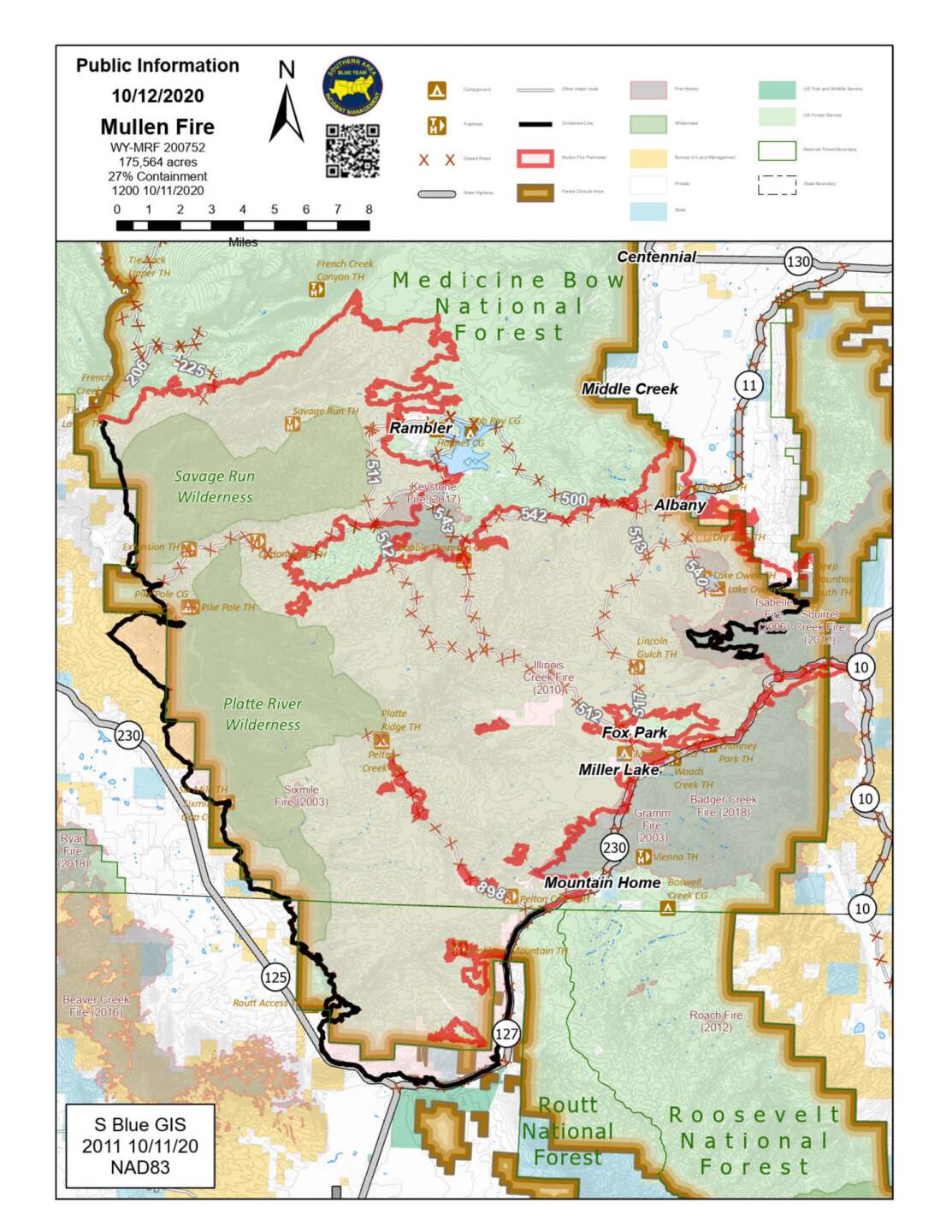 Mullen Fire map_Oct 12 2020