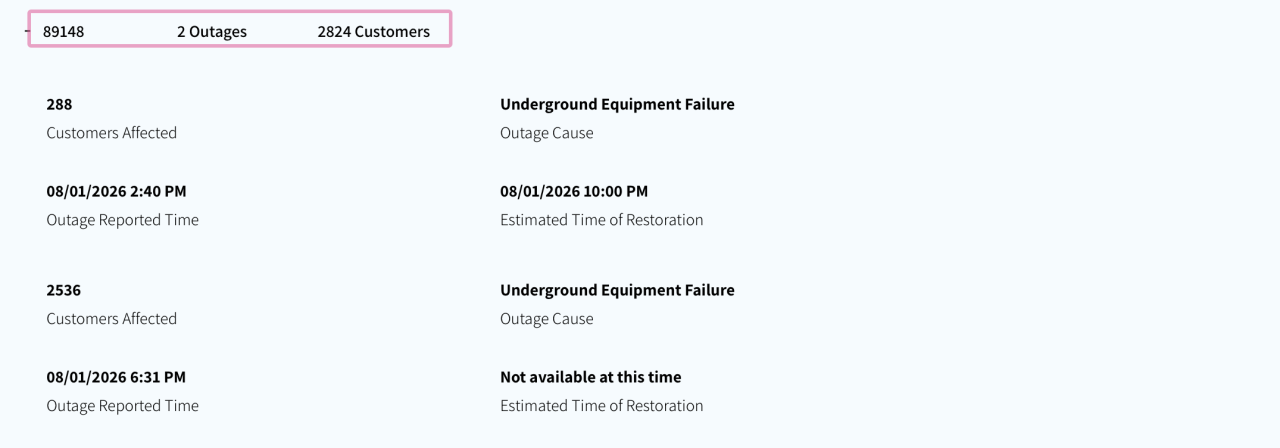 Over 2,500 customers affected by power outage, NV Energy shares