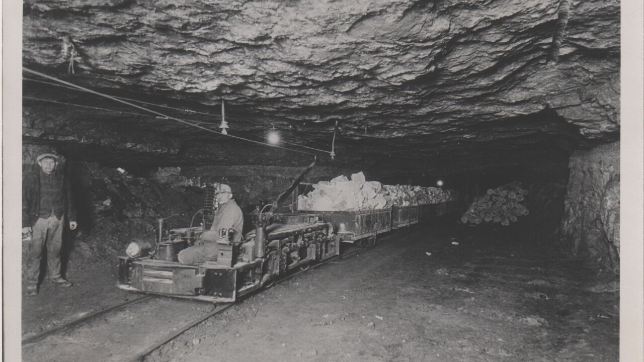 Interior of a Gypsum Mine