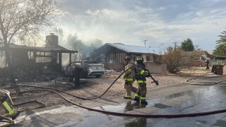 Mesa structure fire 