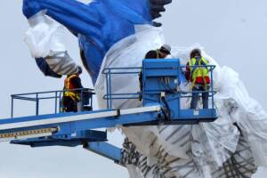 Blue Mustang Blucifer installment at DIAA