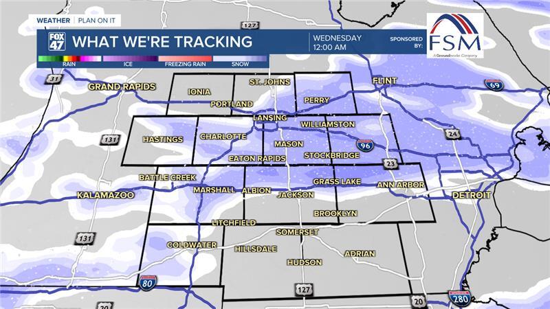 Snowfall returns Tuesday evening with light accumulations possible as a clipper system advances through the region