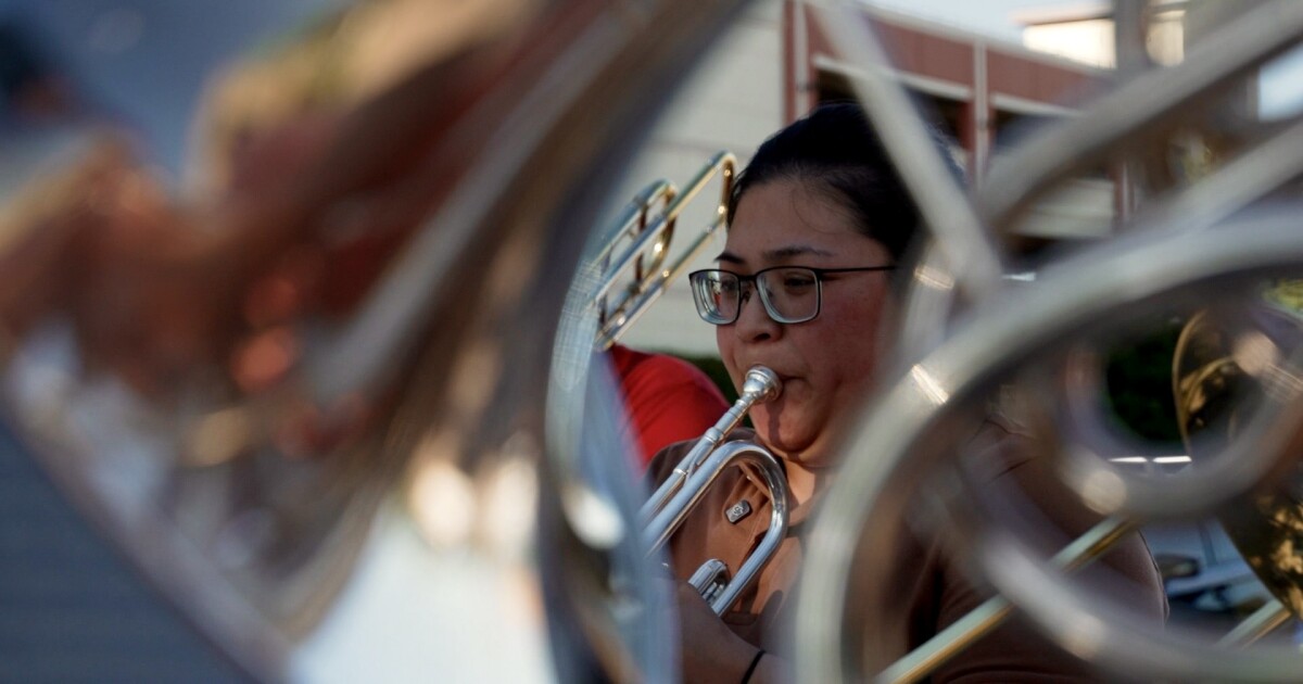 The beat is growing louder: 14ers drumline now has brass players
