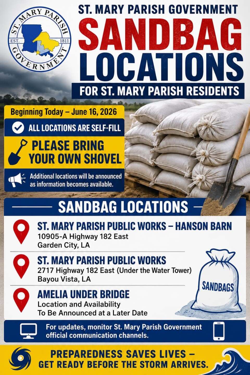 St. Mary Parish Sandbags