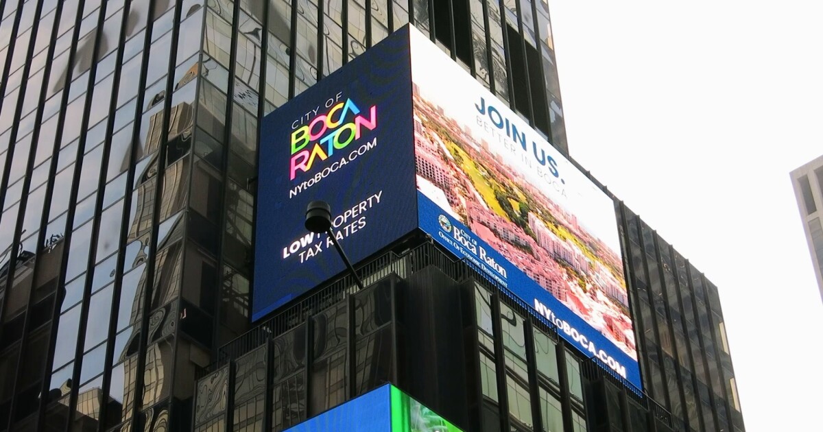 Is Boca Raton's advertisement in Times Square paying off?