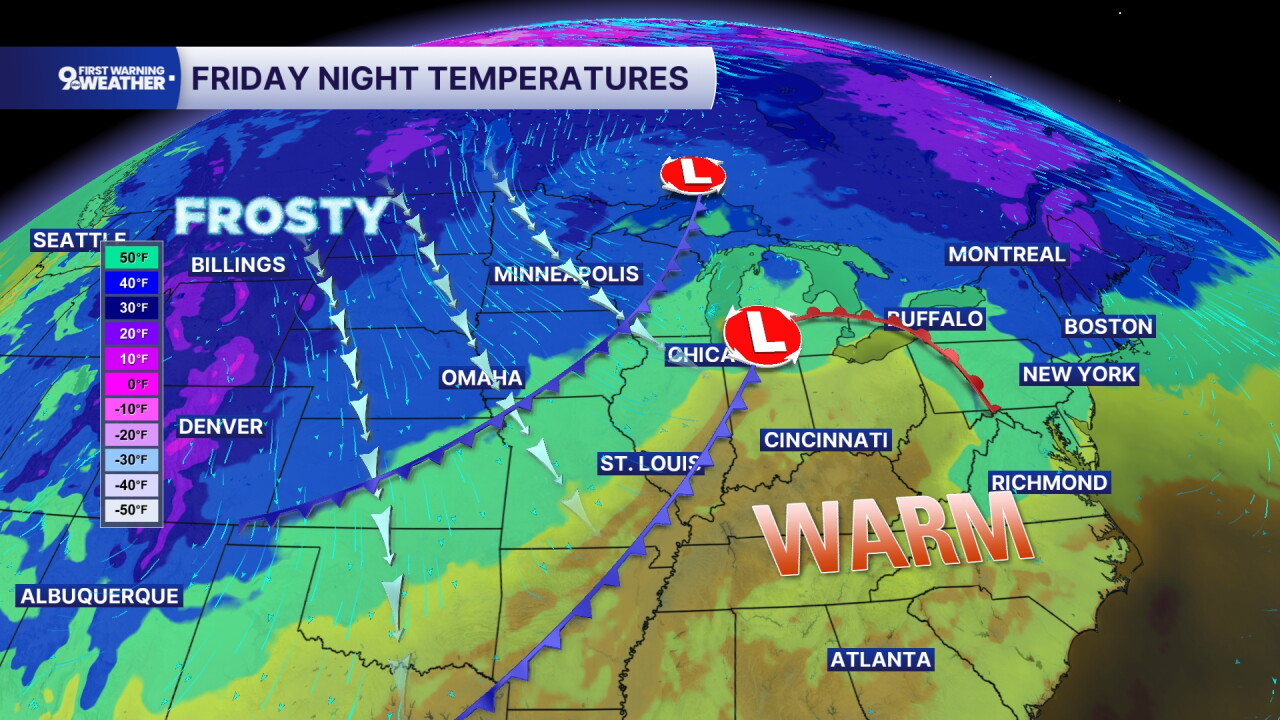 Cold air returning this weekend