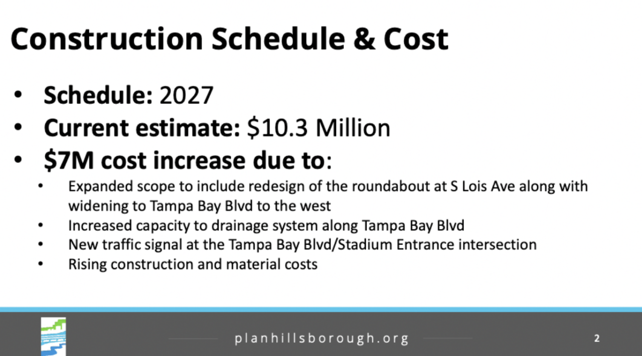 Rays Road Project Construction Schedule