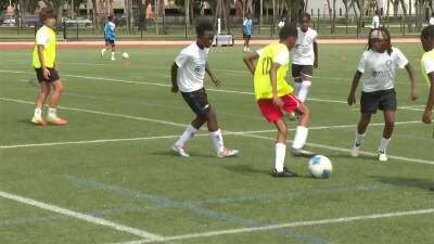 Former members of the Haitian national soccer team spent time in Boca Raton mentoring the next generation of players, just days after a thrilling Wednesday night match against Morocco.