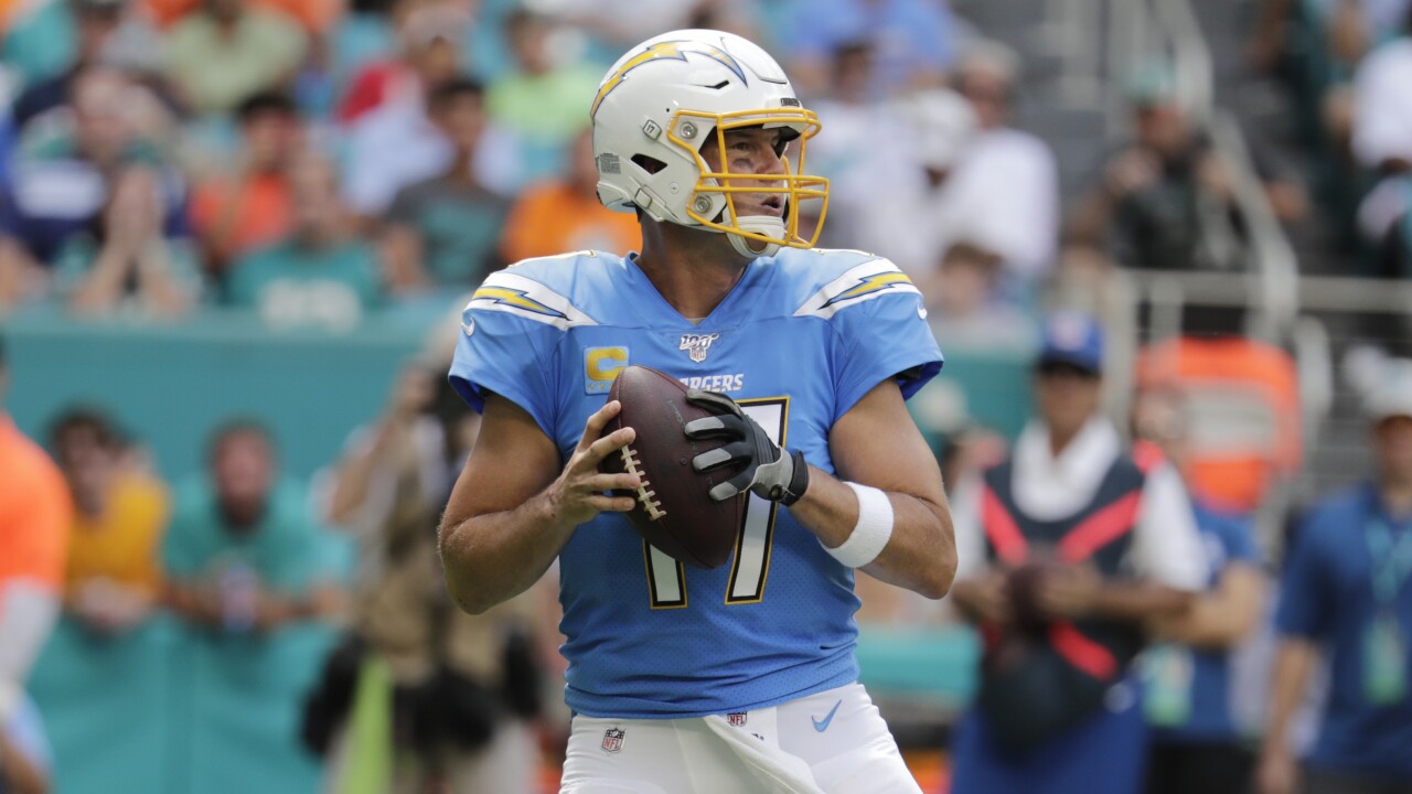 Phillip Rivers passes vs. Miami Dolphins 2019