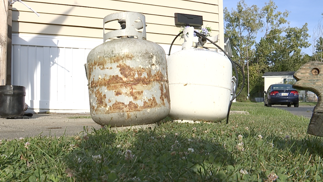 Propane tanks left behind at the scene