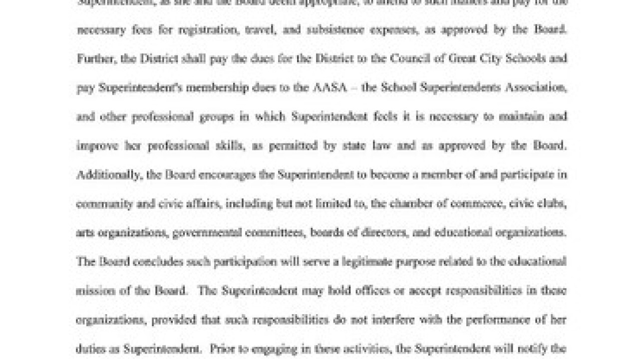 TPS superintendent contract